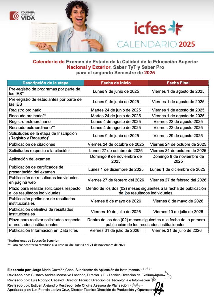 calendario-pro-tyt-segundo-semestre-2025